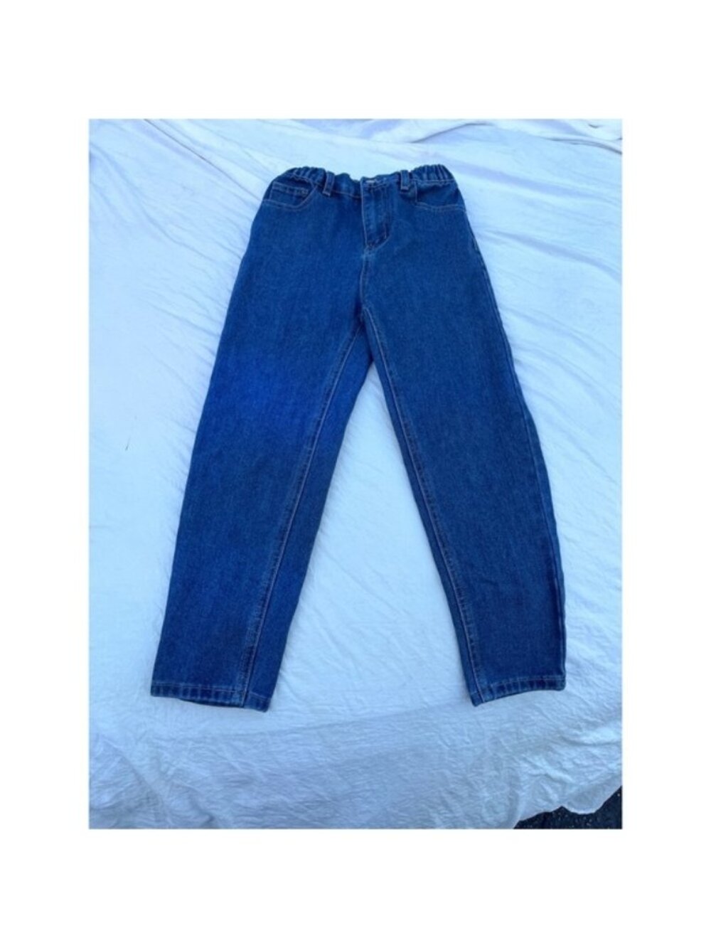 SHEIN Kids Jeans Size‎ 9Y Blue Denim Elastic Waist Straight Leg Pants